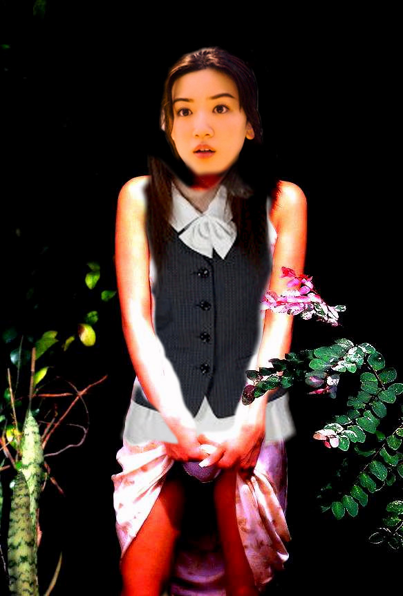 スカート自捲り