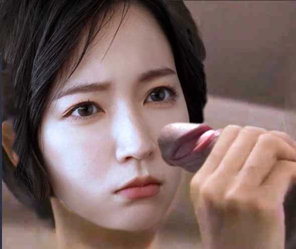 ペニス顔前握り